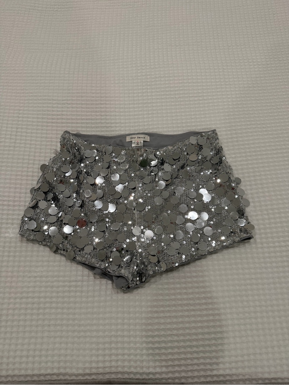 Windsor Silver Sequin High-Waist Women’s Shorts